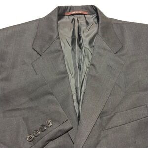 Hickey Freeman Loro Piana Mens Blazer Sport Coat 42L Gray Wool 2-Button Jacket